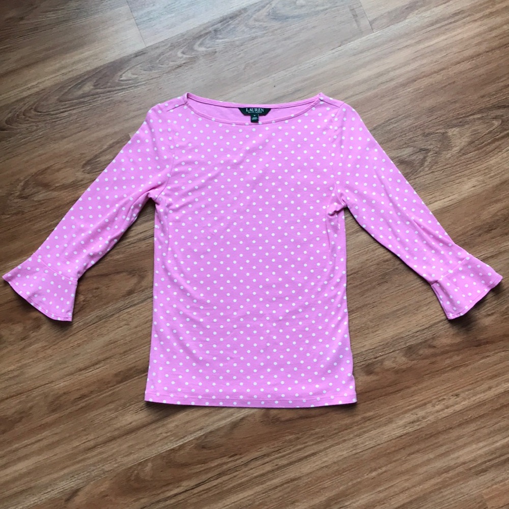 Lauren Ralph Lauren Knit top with bell sleeves.